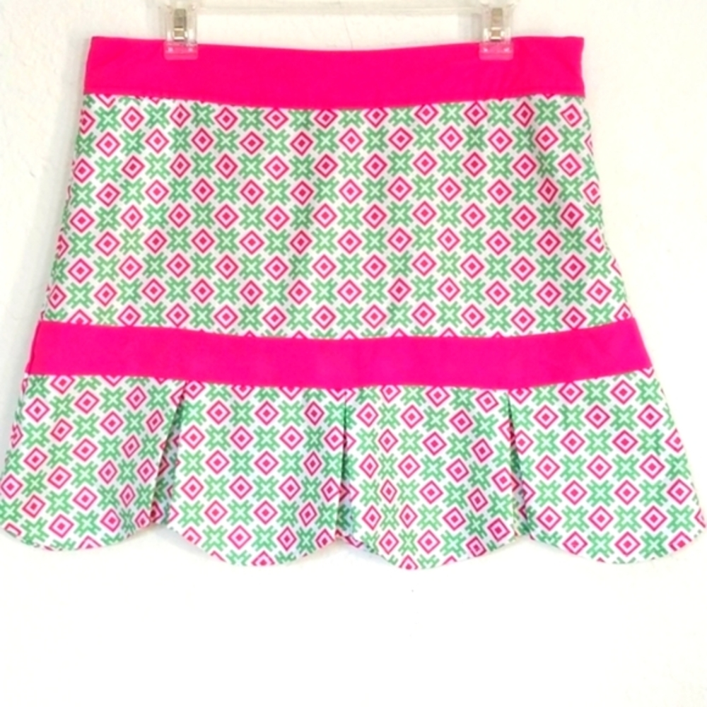 BIRDIES & BOWS Tennis Golf Sports Skort Pink Green Mini